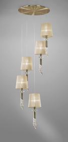 Tiffany Antique Brass-Soft Bronze Crystal Ceiling Lights Mantra Statement Crystal Fittings